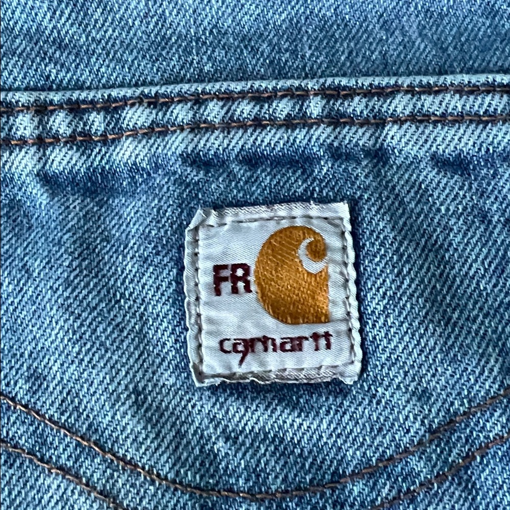Carhartt Men's Flame Resistant Light Blue Jeans - 48x30 - Picture 11 of 14